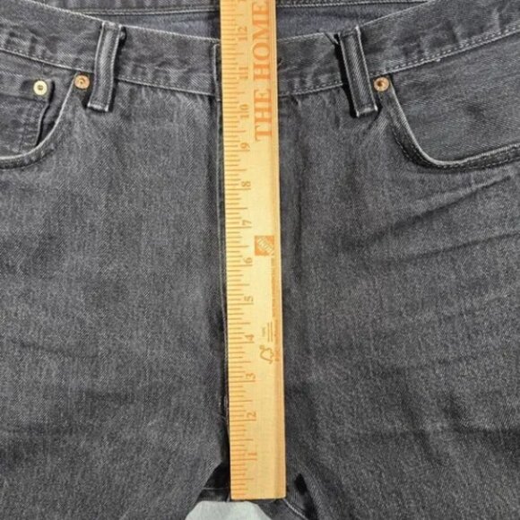 Levi's 501XX Jeans Mens 38X28.5 Black Denim Button Fly Straight Cotton Grunge - Picture 14 of 16